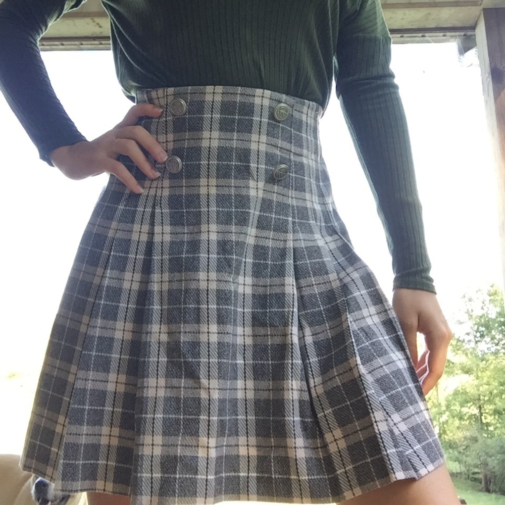 ✨Vintage High-waisted Plaid Mini skirt